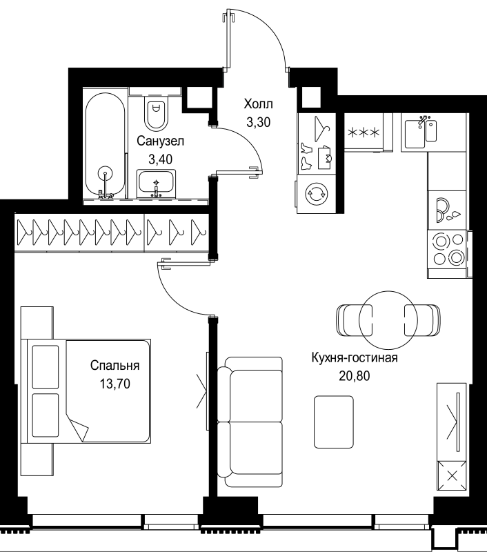 Продажа 1-комн квартиры в новостройке Москва г., Вишнёвая ул.,  к. 2
