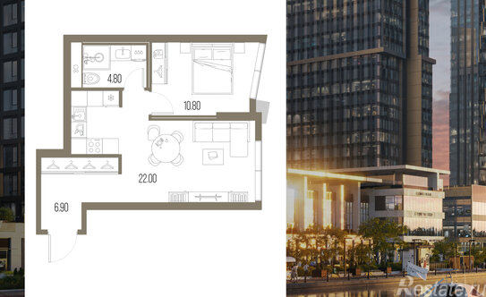 Продажа 1-комн квартиры в новостройке Ленинградское ш,  д. 57,  к. 2