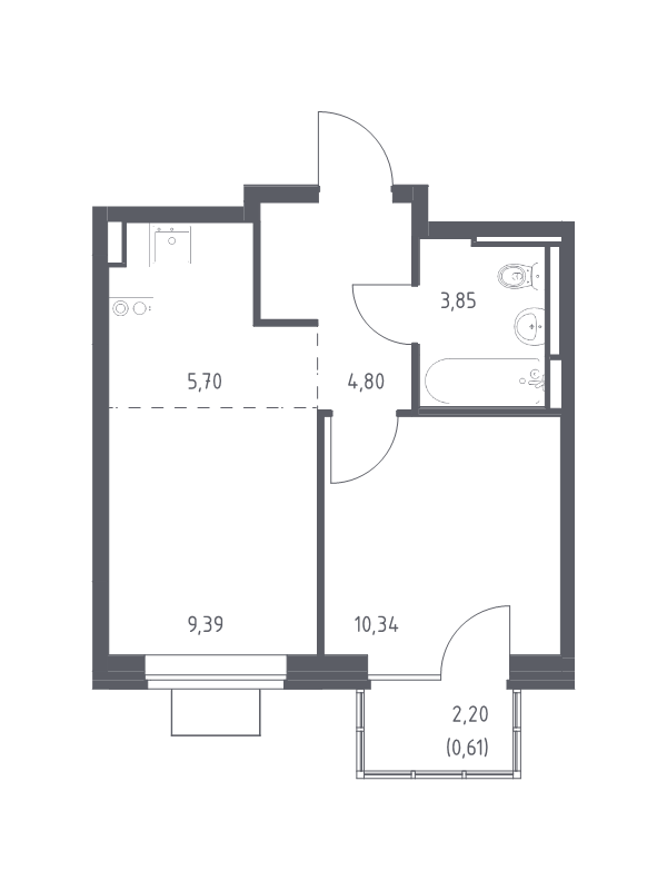 Продажа 1-комн квартиры в новостройке Богданиха д., Красная Слобода ул.,  к. 7.3