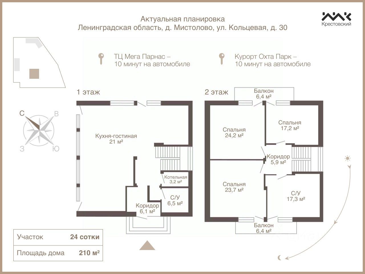 Продажа дома д. Мистолово, улица Кольцевая, 30