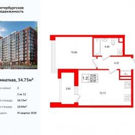Продажа 1-комн квартиры в новостройке ул. Кубинская