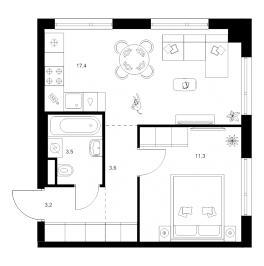 Продажа 1-комн квартиры в новостройке Москва г., Ильменский проезд, к. 1.1.2 Продажа 1-комн квартиры в новостройке Москва г., Ильменский проезд, к. 1.1.2