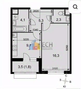 Продажа 1-комн квартиры на вторичном рынке пос. Развилка, проезд Римский, 15