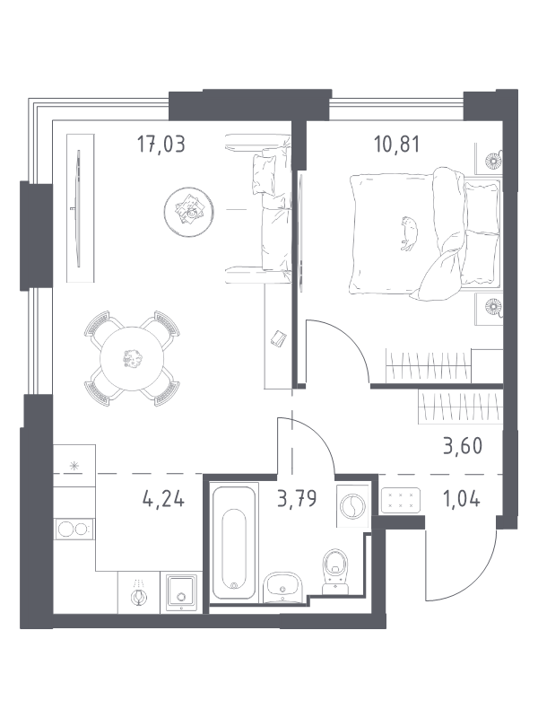 Продажа 1-комн квартиры в новостройке Ям с., Новая ул.,  к. 7.1