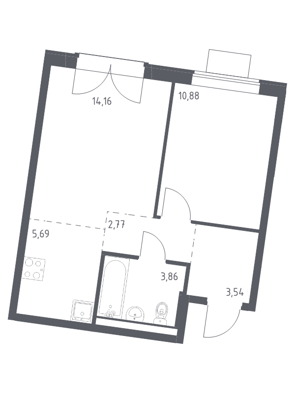 Продажа 1-комн квартиры в новостройке Марушкинское пос., Боровское ш.,  к. 10