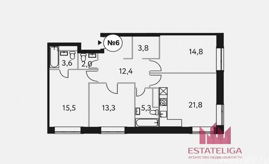 Продажа 3-комн квартиры на вторичном рынке Винницкая улица,  д. 8 к1