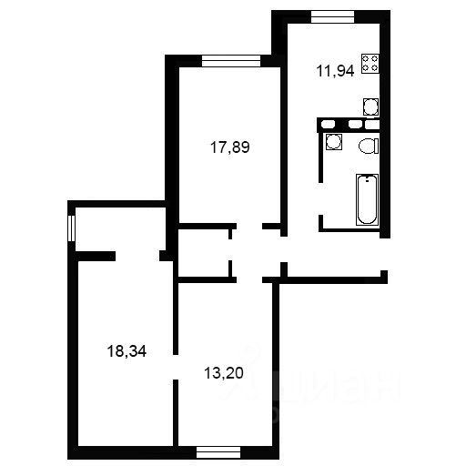 Продажа 3-комн квартиры на вторичном рынке проспект Королева, 71к1