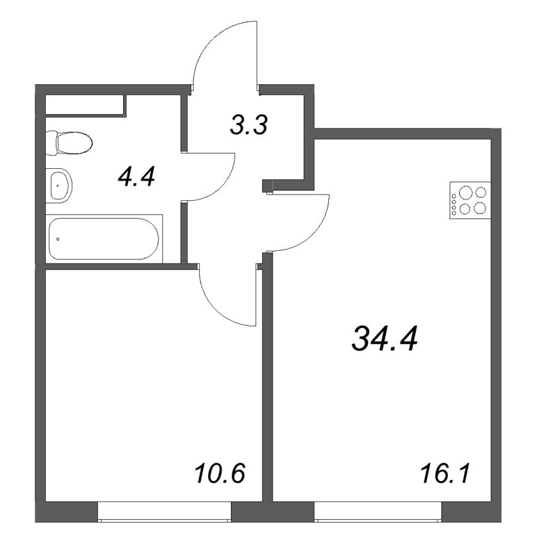 Продажа 1-комн квартиры в новостройке Шушары п., Пулковское ш.,  к. 4