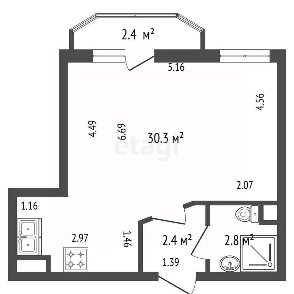 Продажа студии проспект Металлистов, 117