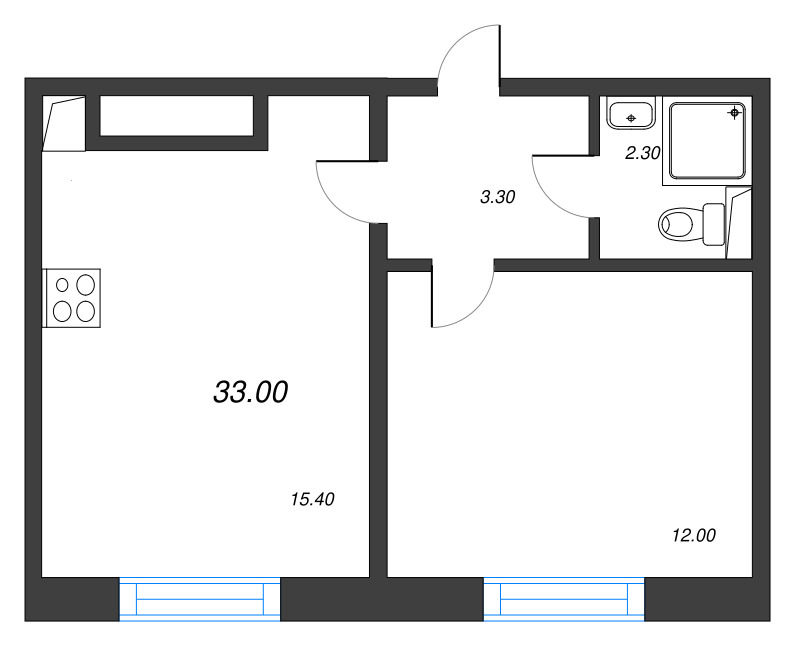 Продажа 1-комн квартиры в новостройке Ковалево п., Поперечная ул.,  к. 15