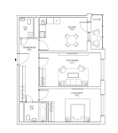Планировка ЖК Авиатика, 33.9 м2