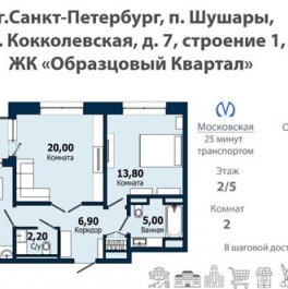 Продажа 2-комн квартиры на вторичном рынке ул Кокколевская,  д. 7,  к. 1