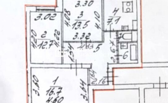 Продажа 3-комн квартиры на вторичном рынке Российский проспект