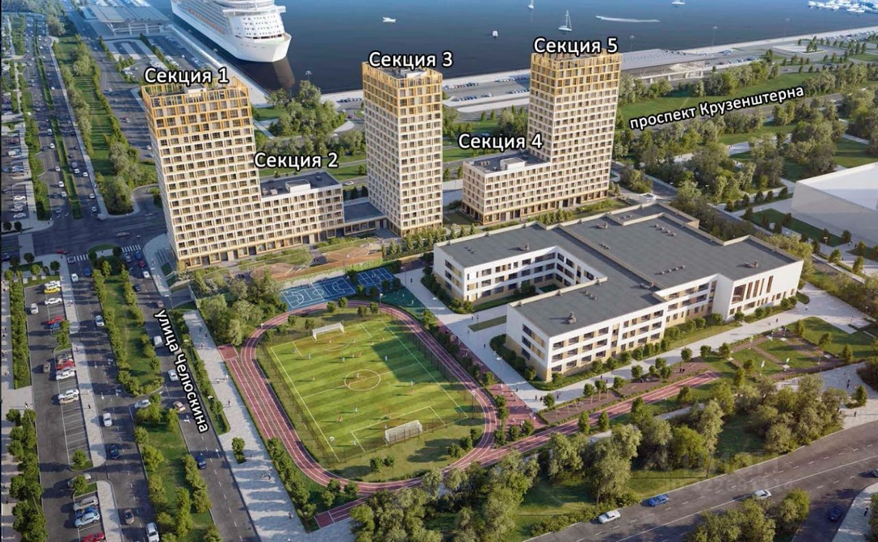 Продажа студии проспект Крузенштерна, 13