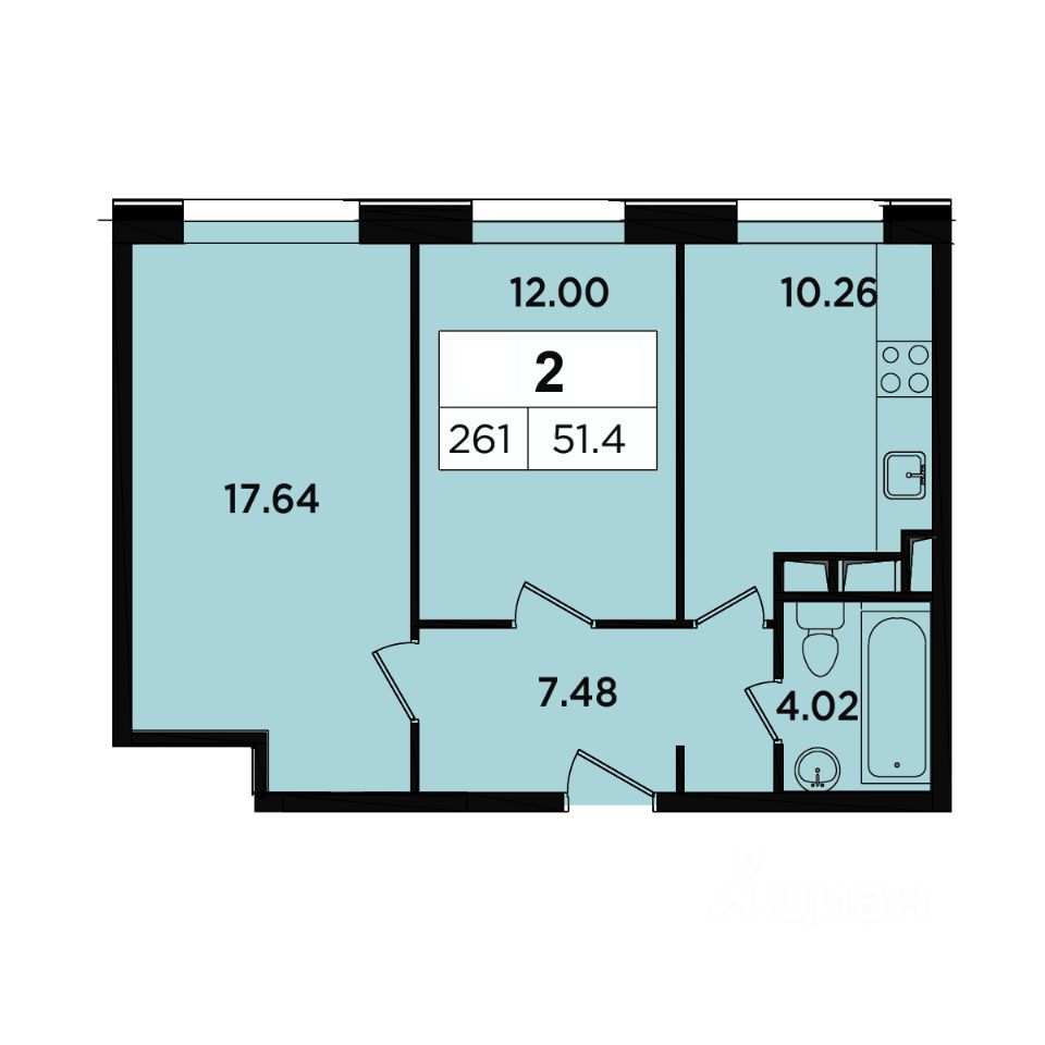 Продажа 2-комн квартиры на вторичном рынке Березовая аллея, 19к2