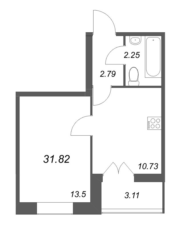 Продажа 1-комн квартиры в новостройке Скотное д., Рождественская ул.,  к. 1