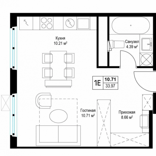 Студия Сапроново д., Купелинка мкр.,  к. Нестеров