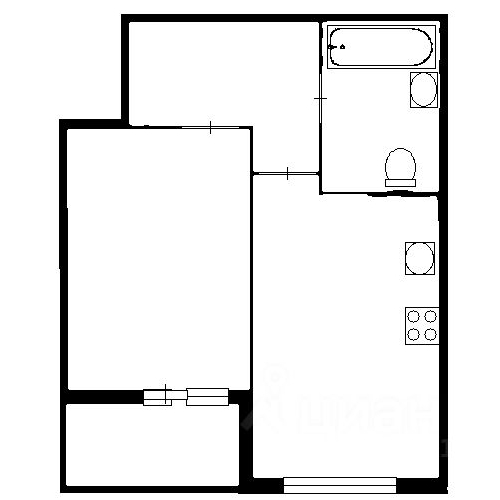 1-комн квартира улица Парфеновская, 9к2