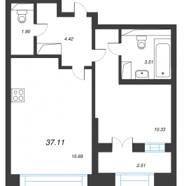 Продажа 1-комн квартиры в новостройке Санкт-Петербург г., Октябрьская наб., к. 5 Продажа 1-комн квартиры в новостройке Санкт-Петербург г., Октябрьская наб., к. 5