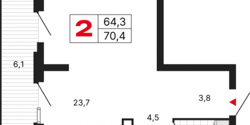 2-комн квартира Москва г., Перовское ш.,  к. 1