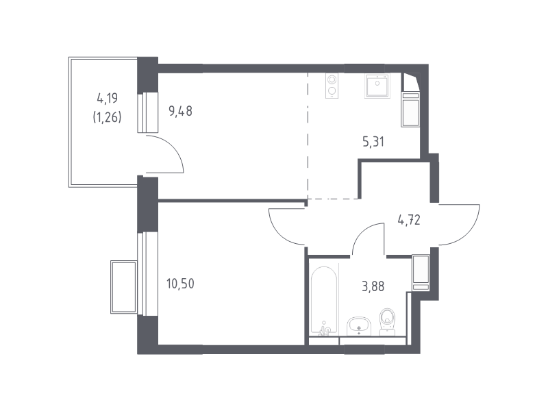 Продажа 1-комн квартиры в новостройке Алхимово д., Рязановское ш.,  к. 15