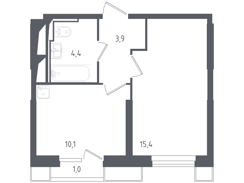 Продажа 1-комн квартиры в новостройке Раздоры д., Мякининское ш.,  к. 20