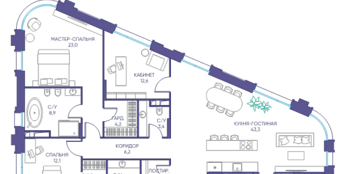4-комн квартира Москва г., Погодинская ул.,  к. 1