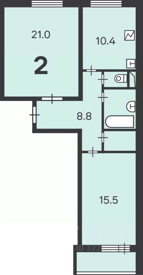 Продажа 2-комн квартиры на вторичном рынке Щелковское шоссе, 74