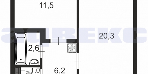 2-комн квартира Генерала Хрулева ул., 6