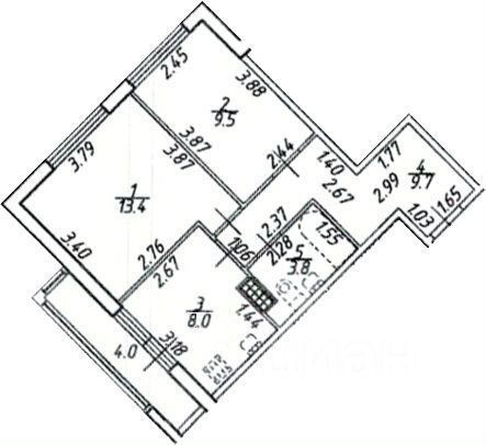 Продажа 2-комн квартиры на вторичном рынке Кудрово г., проспект Европейский, 22