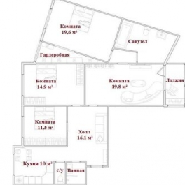 Продажа 4-комн квартиры на вторичном рынке Братиславская улица