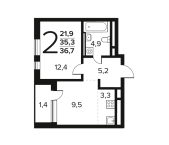 Продать Квартиры в новостройке Десёновское пос., Калужское ш.   6.2