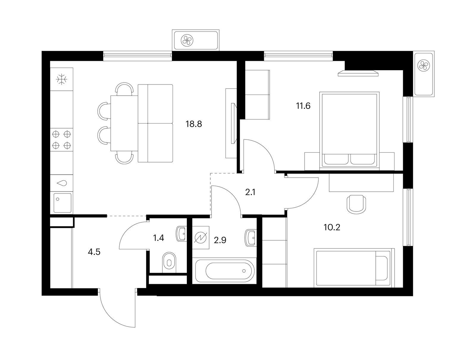 Продажа 2-комн квартиры в новостройке Мытищи, Метровагонмаш, корп.11