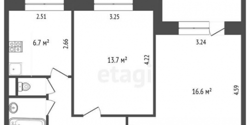 3-комн квартира улица Расковой,  д. 14