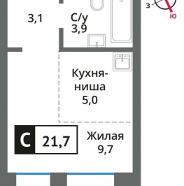 Продажа студии Красногорск, Московская область, Красногорск, мкрн. Опалиха Продажа студии Красногорск, Московская область, Красногорск, мкрн. Опалиха