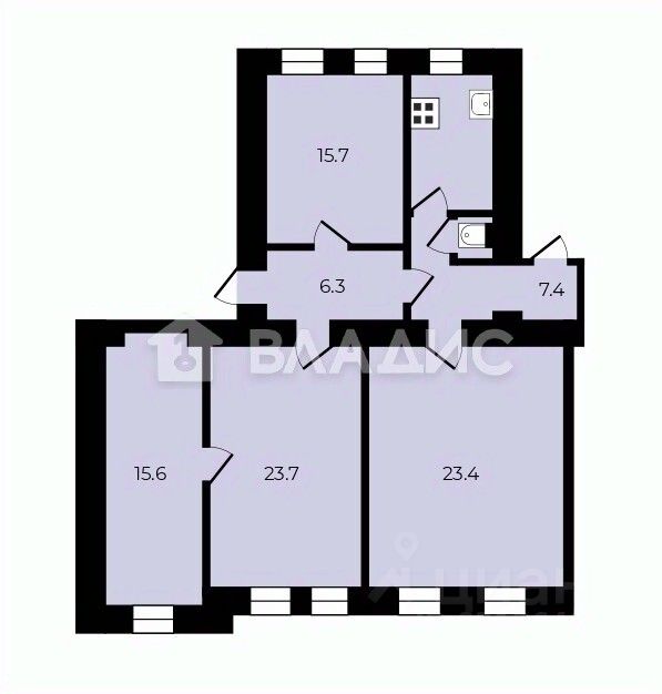 Продажа 4-комн квартиры на вторичном рынке проспект Обуховской обороны, 107