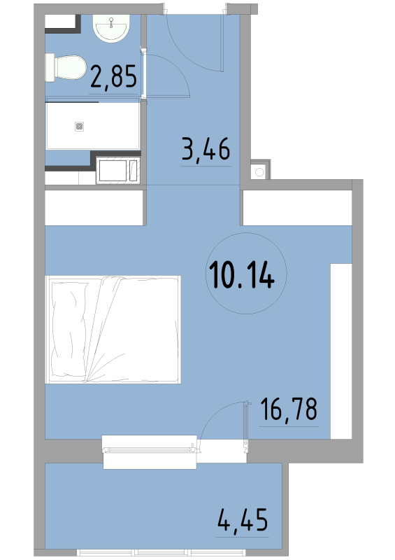 Продажа студии Санкт-Петербург г., 3-й Рабфаковский пер.,  к. 1