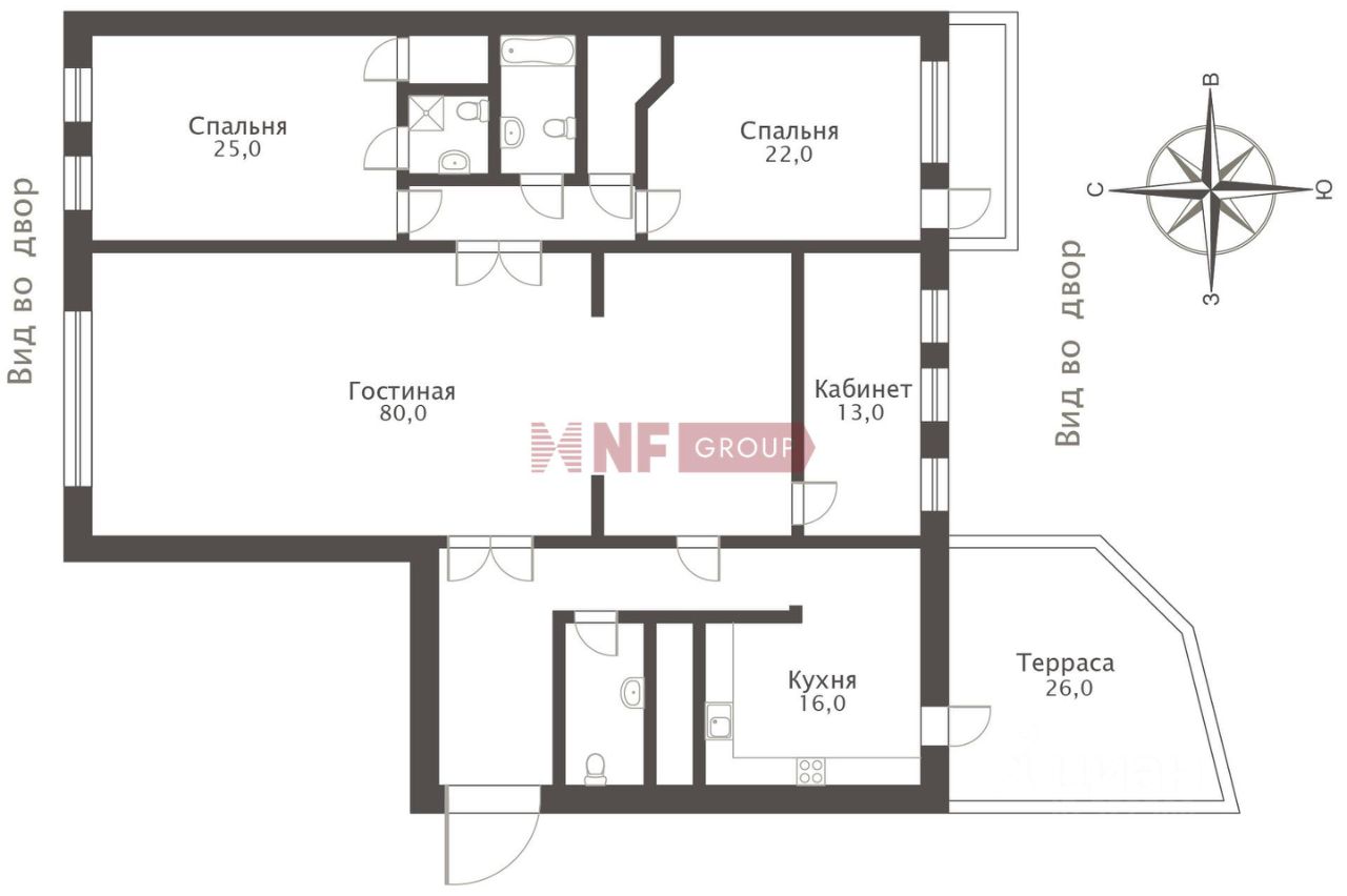Продажа 4-комн квартиры на вторичном рынке 1-й Неопалимовский переулок, 8