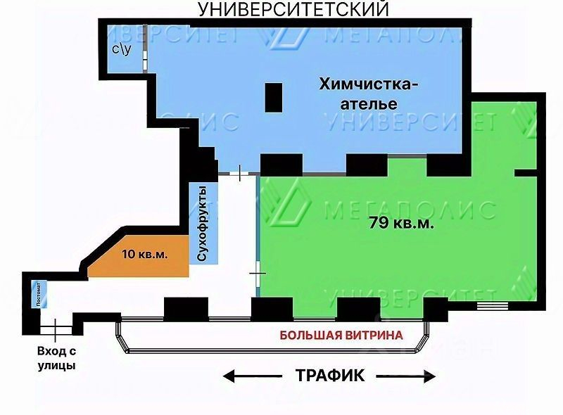 Аренда торгового помещения Ленинский пр-кт,  д. 62/1