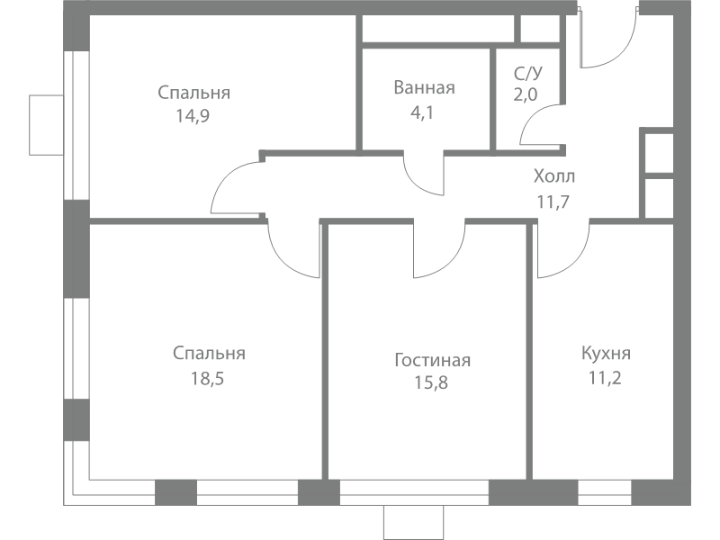 Продажа 3-комн квартиры в новостройке Москва г., Сколковское ш.,  к. 4