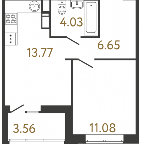 1-комн квартира Парашютная ул,  к. 4