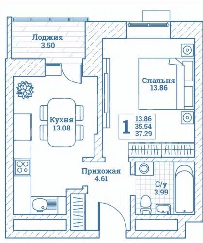 Продажа 1-комн квартиры на вторичном рынке Монино пгт, улица Генерала Ковачевича, 10к2