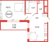 Продать Квартиры в новостройке Бугры п., Дорога в Мурино   17