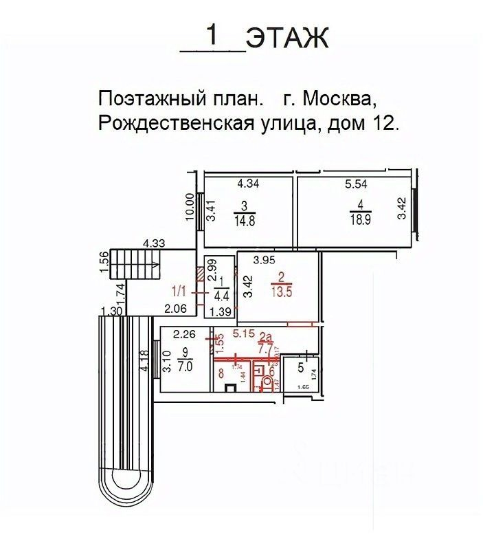 Аренда торгового помещения Рождественская улица,  д. 12