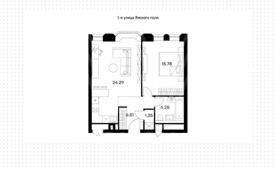 Продажа 1-комн квартиры на вторичном рынке Ямского Поля 1-я ул,  д. 28 с13