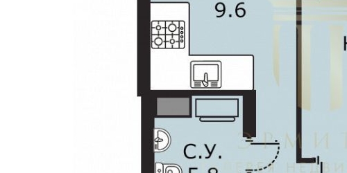 1-комн квартира проспект Народного ополчения, 10