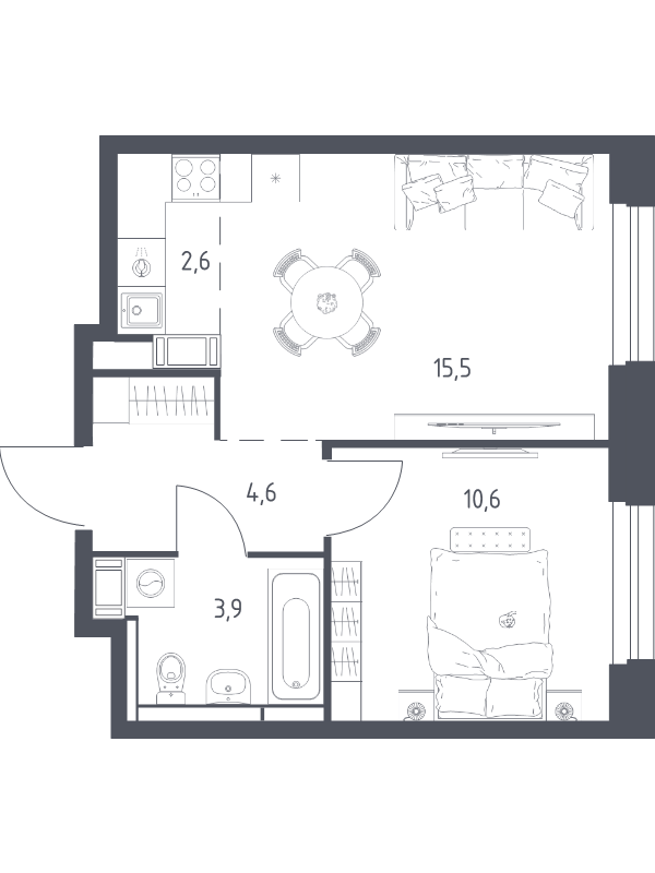 Продажа 1-комн квартиры в новостройке Мытищи г., 1-й Стрелковый пер.,  к. 4.2