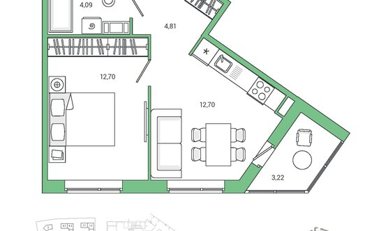 Продажа 1-комн квартиры на вторичном рынке Заневское городское поселение, Ясная улица,  д. 9 к4