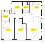 Планировка ЖК Shome, 24.8 м2