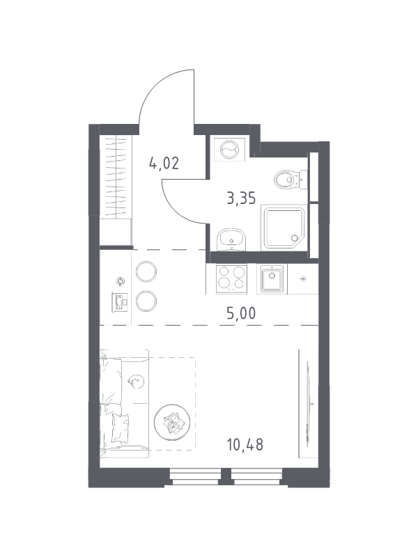Продажа студии Королёв г., Тихонравова ул.,  к. 1
